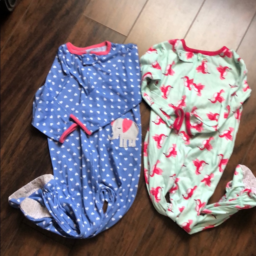 Toddler girl footie pajamas